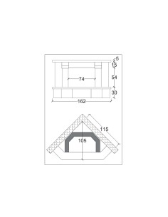 Camino Barcellona Rivestimento Focolare Refrattario M100 Angolare Pietra 2