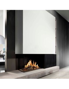 Camino Legna Prefabbricato Ghisa Focolare Aperto Reversibile DS100TGH Calore 2