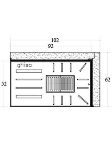 Camino Legna Prefabbricato Ghisa Focolare Aperto Reversibile DS100TGH Calore