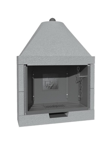 Camino Legna Prefabbricato Ghisa Focolare Aperto M110TGH Riscaldamento 