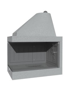Camino Legna Prefabbricato Ghisa Focolare Aperto Reversibile DS110TGH Calore