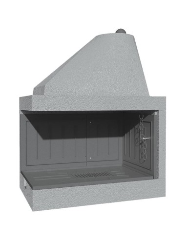 Camino Legna Prefabbricato Ghisa Focolare Aperto Reversibile DS110TGH Calore
