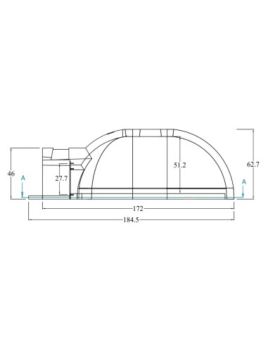 Forno Legna Artigianale Diametro 110Cm Super Capienza 6/8 Pizze Cottura Diretta