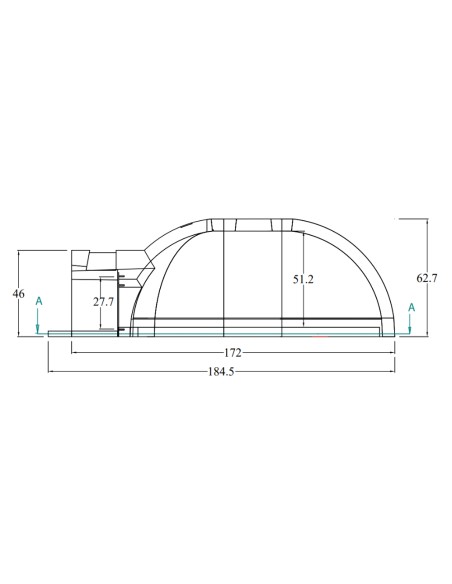 Forno Legna Artigianale Diametro 110Cm Super Capienza 6/8 Pizze Cottura Diretta