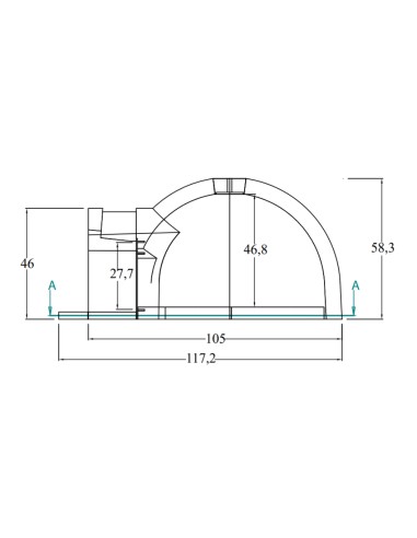 Forno Legna Artigianale Diametro 80 Cm Capienza 2/3 Pizze Cottura Diretta