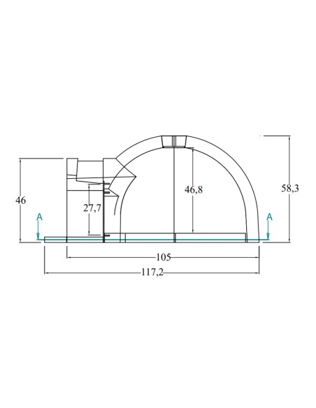 Forno Legna Artigianale Diametro 80 Cm Capienza 2/3 Pizze Cottura Diretta