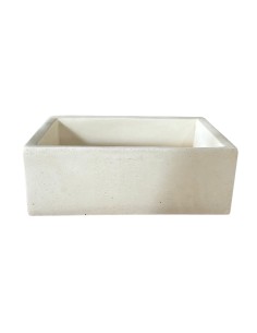 Pilozza Lavabo Rettangolare Cemento Calcestruzzo 45 x 35 x H.16 cm Serie Ostuni 