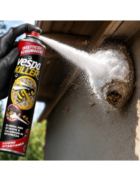 Prochimica VESPAKILLER Schiumogeno Insetticida Per Vespe E Calabroni Uso Domestico E Civile 750 ml