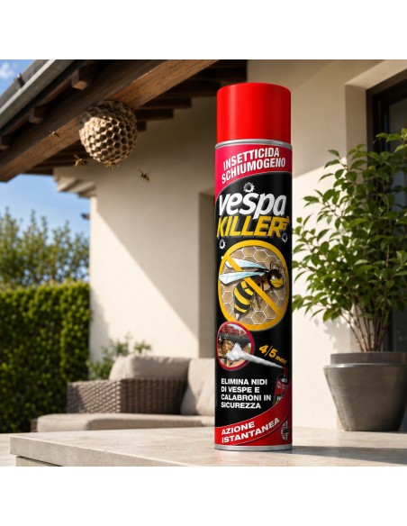 Prochimica VESPAKILLER Schiumogeno Insetticida Per Vespe E Calabroni Uso Domestico E Civile 750 ml