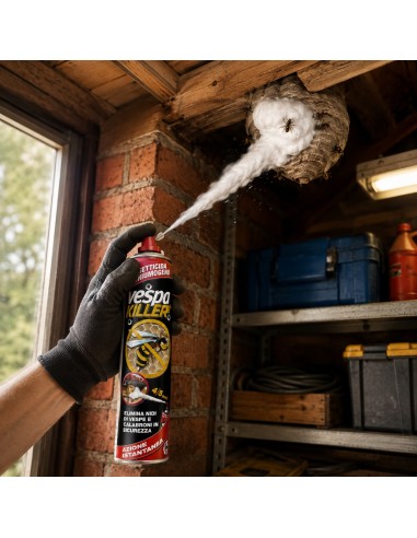 Prochimica VESPAKILLER Schiumogeno Insetticida Per Vespe E Calabroni Uso Domestico E Civile 750 ml