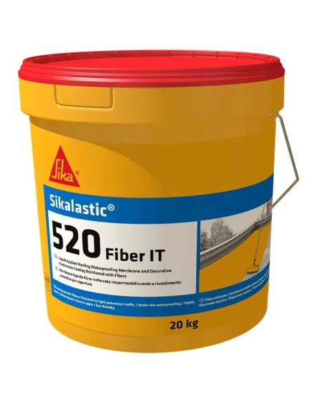 SIKA Sikalastic 520 Fiber It Membrana Impermeabilizzante Elastomerica Grigia 20 kg