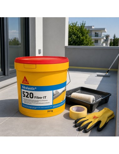 SIKA Sikalastic 520 Fiber It Membrana Impermeabilizzante Elastomerica Grigia 20 kg