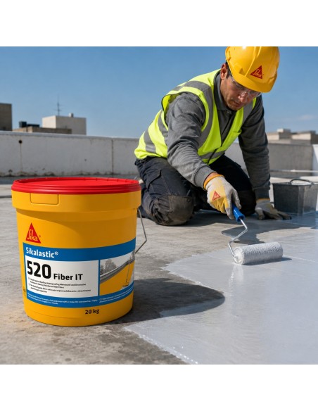 SIKA Sikalastic 520 Fiber It Membrana Impermeabilizzante Elastomerica Grigia 20 kg