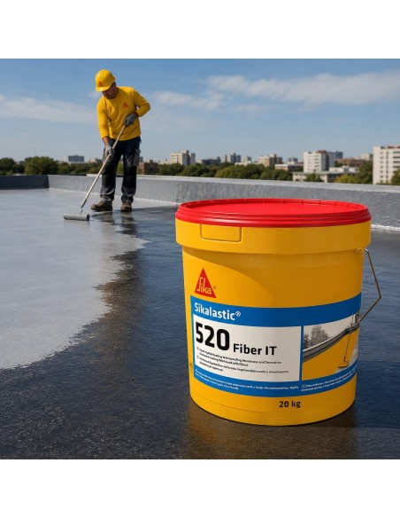 SIKA Sikalastic 520 Fiber It Membrana Impermeabilizzante Elastomerica Grigia 20 kg
