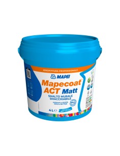 MAPEI Mapecoat Act Matt 4L Smalto Muri Interni Smacchiabile Anti Muffa Batteri