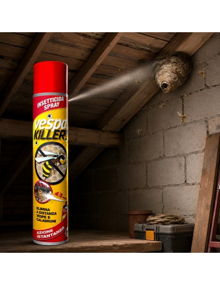 Prochimica VESPAKILLER SPRAY Insetticida Per Vespe E Calabroni Ad Uso Domestico E Civile 750 ml