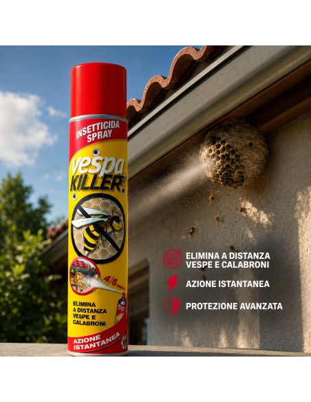 Prochimica VESPAKILLER SPRAY Insetticida Per Vespe E Calabroni Ad Uso Domestico E Civile 750 ml
