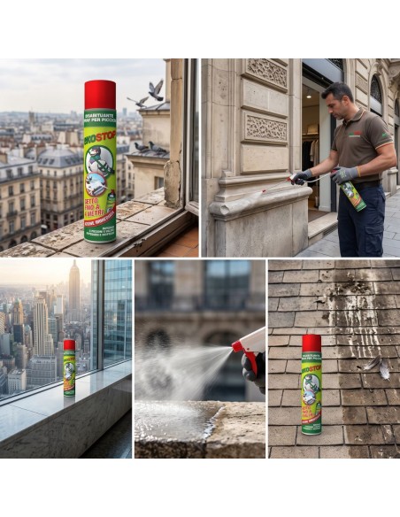 Prochimica EKOSTOP Disabituante Piccioni E Volatili Spray Fino a 4 Metri 750 Ml
