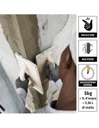 SIKA Monotop 110 Quickfix Malta Pronta Grigia A Presa Rapida 5 Kg