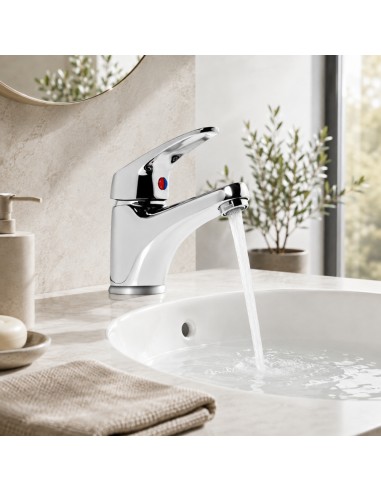 FORTUNATO Set Rubinetto Miscelatore Lavabo + Bidet C/Piletta Ottone Cromato