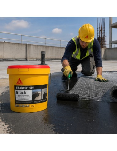 SIKA Sikalastic 686 Black Membrana Impermeabilizzante Elastica 5 Kg