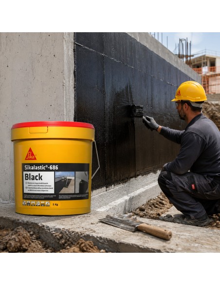 SIKA Sikalastic 686 Black Membrana Impermeabilizzante Elastica 5 Kg