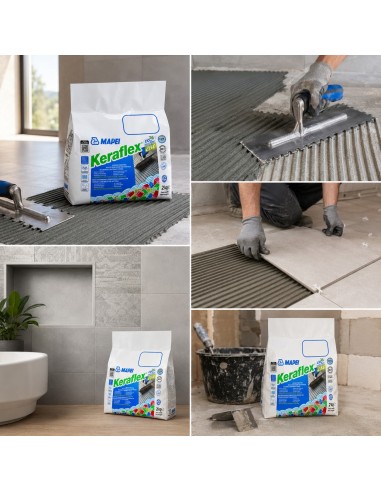 Mapei KERAFLEX Adesivo Per Piastrelle Colore Bianco Da 2 Kg 