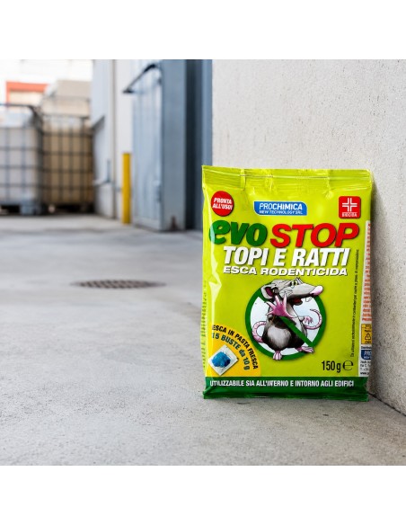 Prochimica EVOSTOP Topi E Ratti Esca Rodenticida 15 Esche Da 10 Gr (150 Gr)