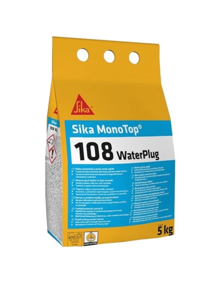 SIKA Monotop 108 Water Plug Malta Presa Istantanea Per Infiltrazioni Acqua 5 Kg
