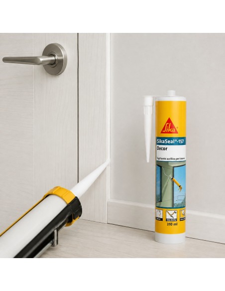 SIKA Sikaseal 157 Decor Sigillante Acrilico Bianco Per Decorazioni Interne 310 ml