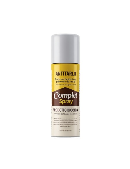 Complet ANTITARLO Spray Fungicida Per Legno Inodore E Incolore Da 200 ml