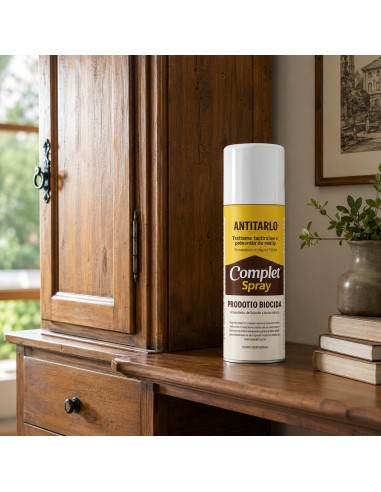 Complet ANTITARLO Spray Fungicida Per Legno Inodore E Incolore Da 200 ml
