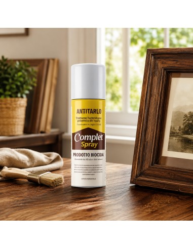 Complet ANTITARLO Spray Fungicida Per Legno Inodore E Incolore Da 200 ml