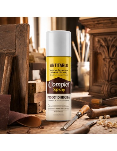Complet ANTITARLO Spray Fungicida Per Legno Inodore E Incolore Da 200 ml