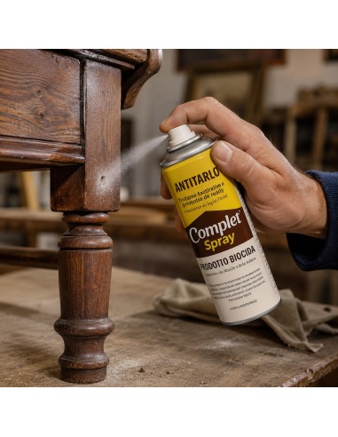 Complet ANTITARLO Spray Fungicida Per Legno Inodore E Incolore Da 200 ml