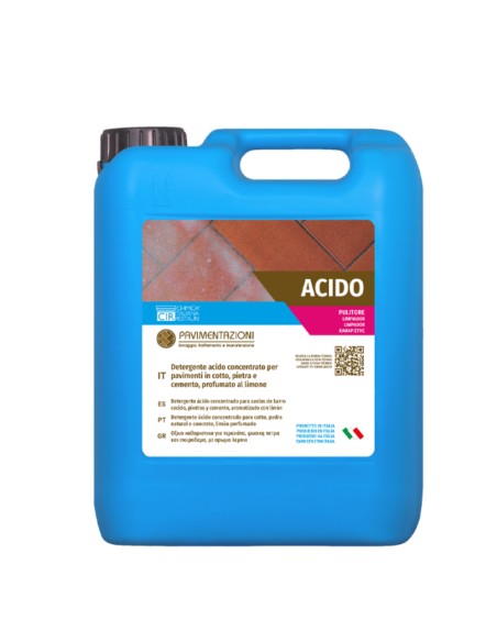 Detergente Acido Concentrato Profumato per Pavimenti da 10 lt Acido