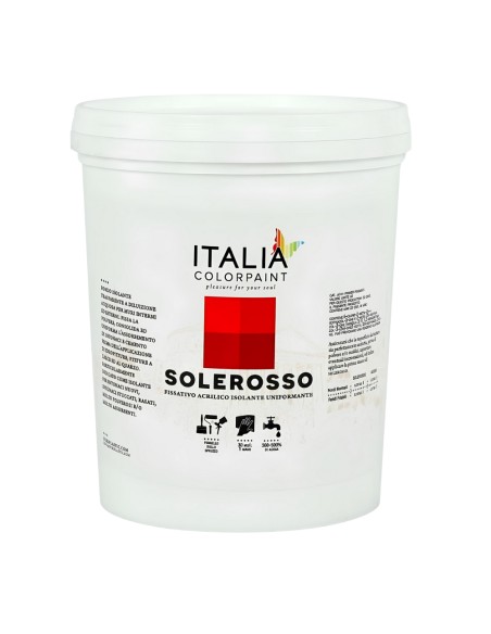 Solerosso Primer Trasparente Per Muri Fissativo Acrilico Isolante Uniformante