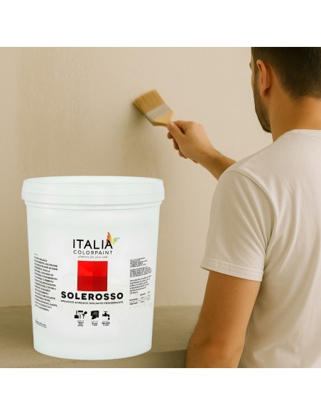 Solerosso Primer Trasparente Per Muri Fissativo Acrilico Isolante Uniformante