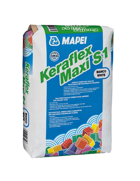 Adesivo Piastrelle Keraflex Maxi S1 Colore Bianco Sacco 23 Kg
