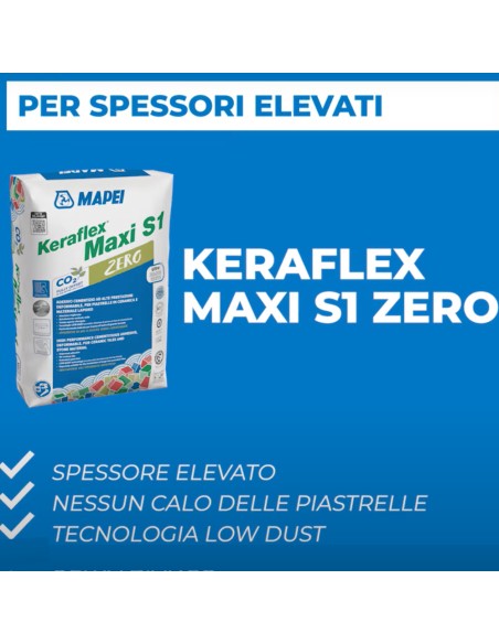 Adesivo Piastrelle Keraflex Maxi S1 Colore Bianco Sacco 23 Kg