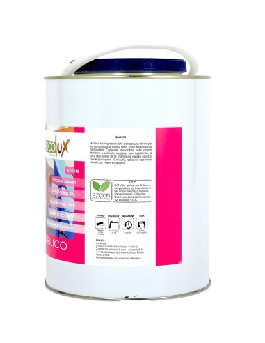 Ecolux Smalto Ecologico Vari Colori Acrilico Ad Acqua Legno E Metallo Brillante