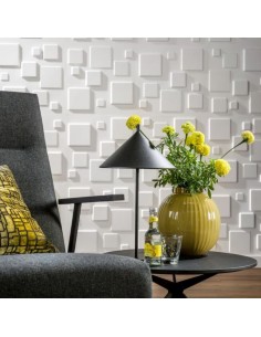 Rivestimento Fibra Naturale Parete 3D Decorazione Ecologico Geometrico Conf 3 mq 2