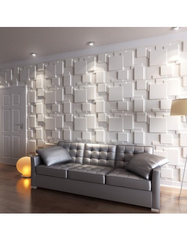 Rivestimento Fibra Naturale Parete 3D Decorazione Ecologico Geometrico Conf 3 mq