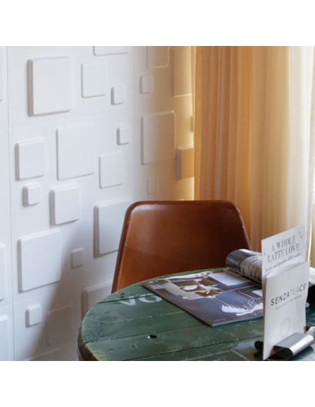 Rivestimento Fibra Naturale Parete 3D Decorazione Ecologico Geometrico Conf 3 mq
