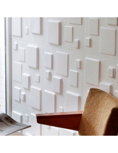 Rivestimento Fibra Naturale Parete 3D Decorazione Ecologico Geometrico Conf 3 mq