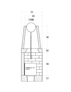 Camino Legna Prefabbricato Refrattario Focolare Aperto Reversibile DS90REF  2