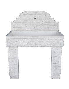 Pilozza Lavabo Serie Muraglietto 100 x 50 x h.20 cm Completa Piedi Frontalino
