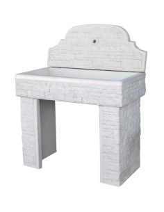 Pilozza Lavabo Serie Muraglietto 100 x 50 x h.20 cm Completa Piedi Frontalino 2