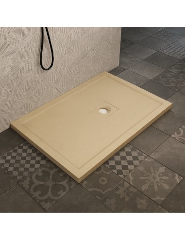 Piatto Doccia Cemento Effetto Pietra 80 x 100 cm Spessore 4,8 cm Antiscivolo