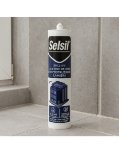 Silicone Neutro Bianco Costruzioni Lamiera 310Ml Selsil Sigillante Resistente 2